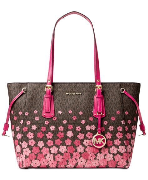 michael kors floral|tan Michael Kors bag.